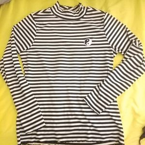 Hot Topic striped mock turtle neck
